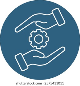 Support System Outline line art icon