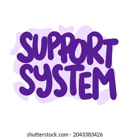 ilustración vectorial gráfica de diseño de tipografía de texto de comillas de sistema de soporte