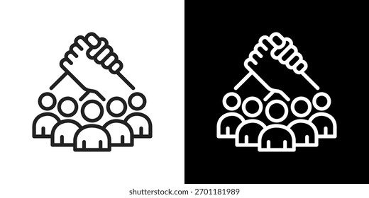 Asistencia Equipo Icon Line Styles Ilustración vectorial