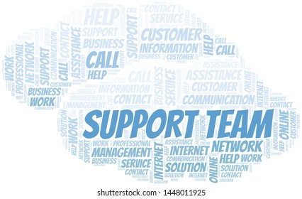 Support Team word cloud vector made with text only
