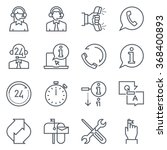 Support and telemarketer icon set suitable for info graphics, websites and print media. Black and white flat line icons.