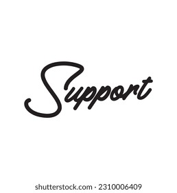 Support text quote, on white background