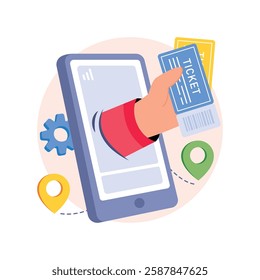 Support Ticket   Concepts Style illustrations. EPS 10 File stock illustration