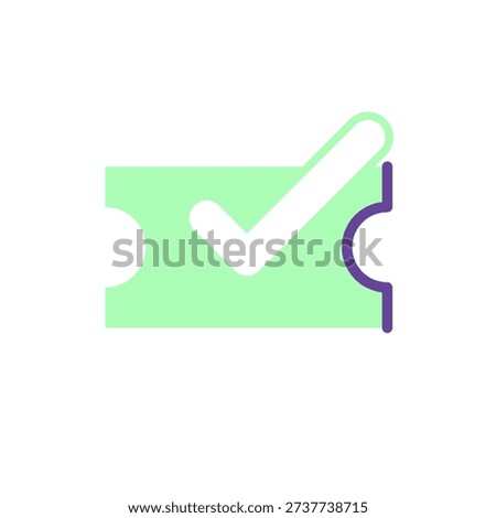 Support ticket icon for issue tracking, help request, and service management.