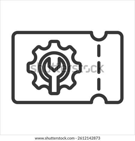 Support Ticket Icon Vector Illustration Outline