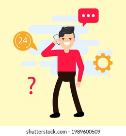  support tools icon illustration vector graphic