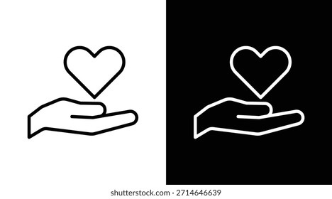 support Two-tone version in black and white background