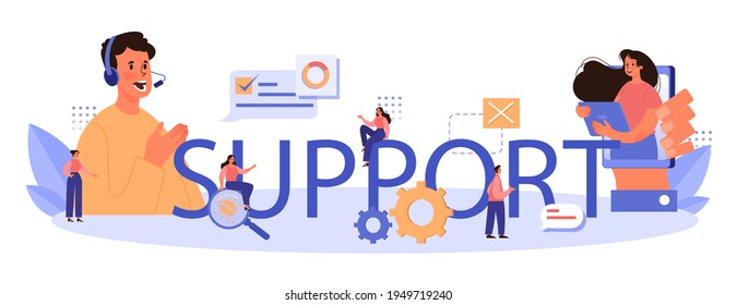 Support typographic header. Idea of web page diagnostic service.
