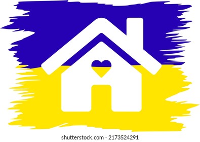 Support Ukraine brush background blue yellow