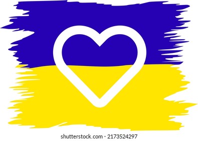 Support Ukraine brush background blue yellow