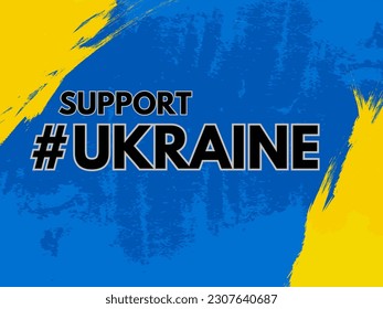 Support Ukraine colourful Ukraine flag art
