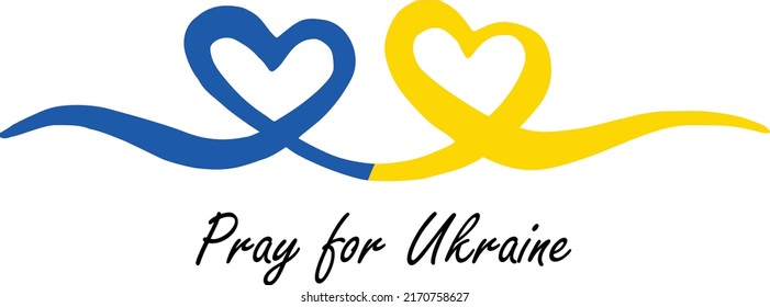 Support for Ukraine. Love Ukraine concept. War in Ukraine, attack from Russia.