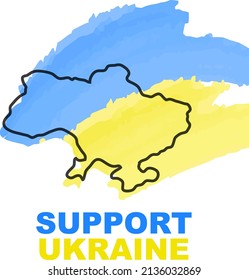 Unterstützung der Ukraine. Bete für die Ukraine! Die Flagge der Ukraine. Gebet-Konzept. Rette die Ukraine vor Russland.