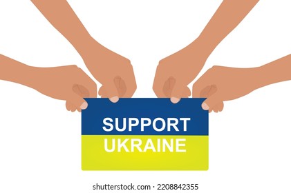 Support Ukraine sign. vector illustration