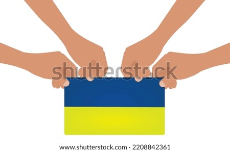Support Ukraine sign. vector illustration
