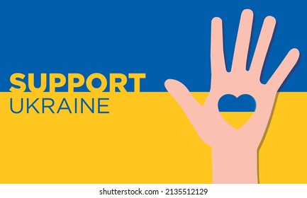 support Ukraine. Solidarity concept illustration