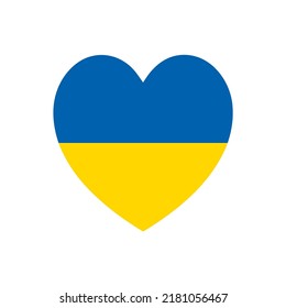 Support Ukraine to stop the war flat vector patriotic elements collection in national flag colors with dove birds, hearts, map and sunflower
