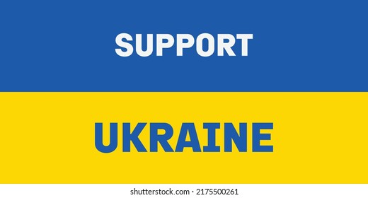 Support ukraine text  on flag