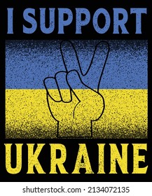 Ich unterstütze das ukrainische T-Shirt-Design