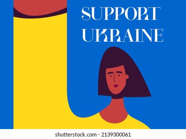 Support of Ukraine. Ukrainian war. Stop war sign. Fist raised up in support. Flat vector illustration.