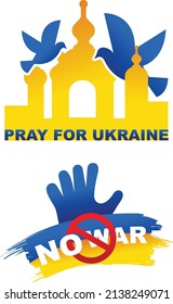 Support for Ukraine vector art illustration design