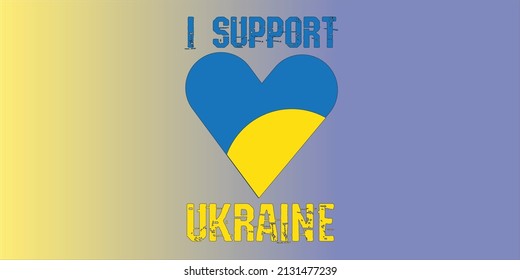 Apoyo al vector de Ucrania en los colores de la bandera de Ucrania, detengo la guerra contra Ucrania, Ucrania Rusia