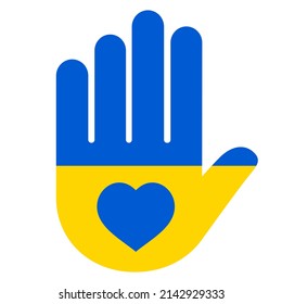 Support Ukraine vector sign isolated on white background