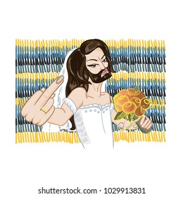 support unions of love in all forms, trans in wedding dress with flowers