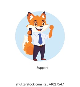 Support vector character illustration. EPS 10 File