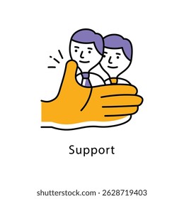 Support Vector Filled Outline Style Icon. Eps 10 File 
