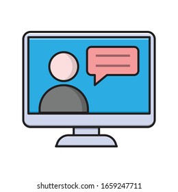support vector flat color icon 