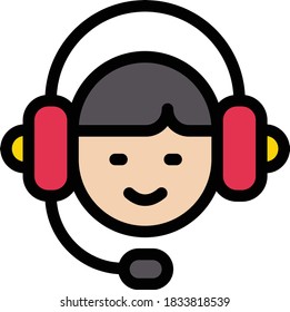 support vector flat color icon 