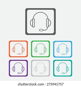 support vector icon.  headset. 