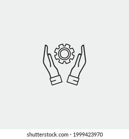 Símbolo de ilustración de icono de vector de soporte