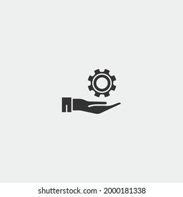 Símbolo de ilustración de icono de vector de soporte