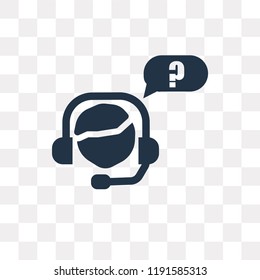 Support vector icon isolated on transparent background, Support transparency concept can be used web and mobile