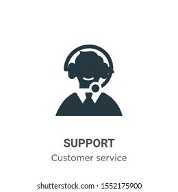 Support vector icon on white background. Flat vector support icon symbol sign from modern customer service collection for mobile concept and web apps design.