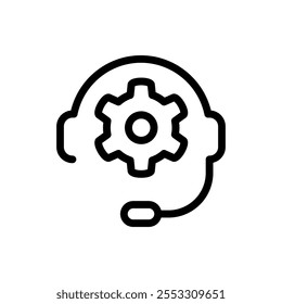 Support vector icon. online help illustration sign. operator symbol or logo.