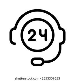 Ícone de vetor de suporte. símbolo ou logotipo do operador da ajuda on-line.