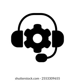 Support vector icon. online help illustration sign. operator symbol or logo.