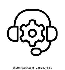 Ícone de vetor de suporte. símbolo ou logotipo do operador da ajuda on-line.