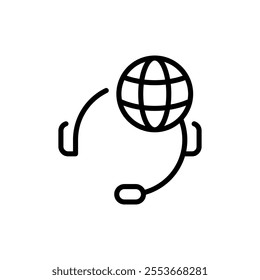 Support vector icon. online help illustration sign. operator symbol or logo.