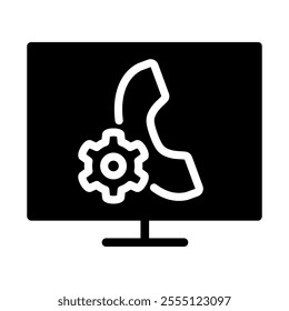 Support vector icon. online help illustration sign. operator symbol or logo.