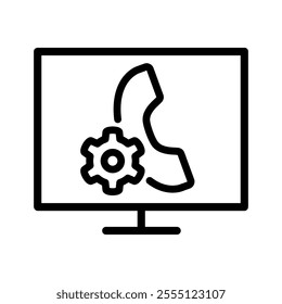 Support vector icon. online help illustration sign. operator symbol or logo.