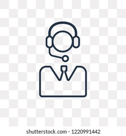 Support vector outline icon isolated on transparent background, high quality linear Support transparency concept can be used web and mobile