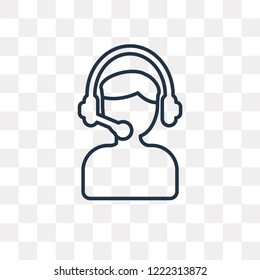 Support vector outline icon isolated on transparent background, high quality linear Support transparency concept can be used web and mobile