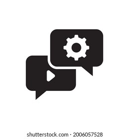 Support vector solid icon. Marketing and advertising symbol EPS 10 file