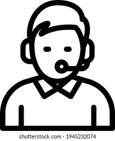 unterstützendes Vektorgrafik-Dünnzeilensymbol