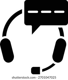 ícone da web de suporte no estilo de glifo