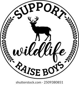 Support Wildlife Raise Boys Digital EPs Vector graphics File